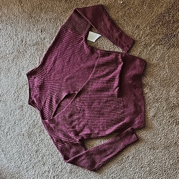 Open Edit CutOut Mock Neck Sweater - Picture 1 of 6